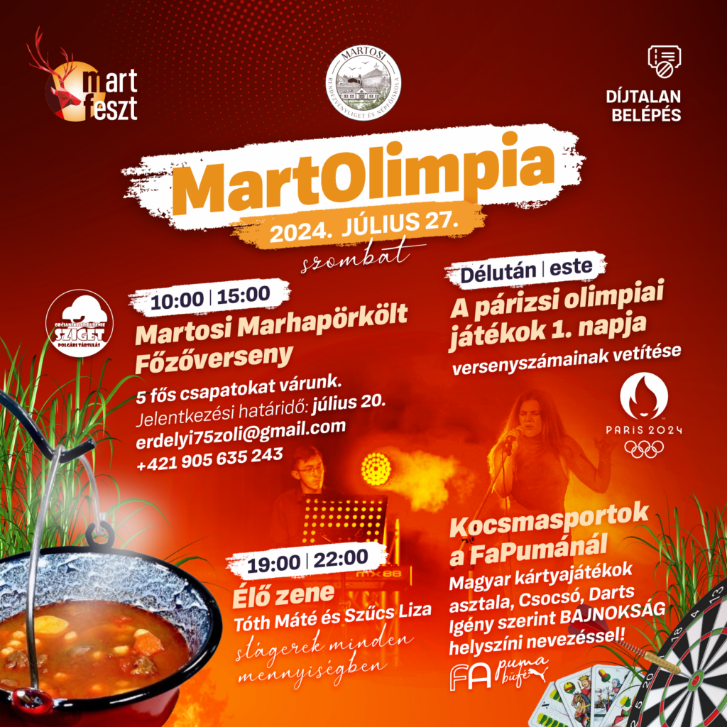 🌟 MartOlimpia 2024 – Egy nap, tele ízekkel és izgalommal! 🌟